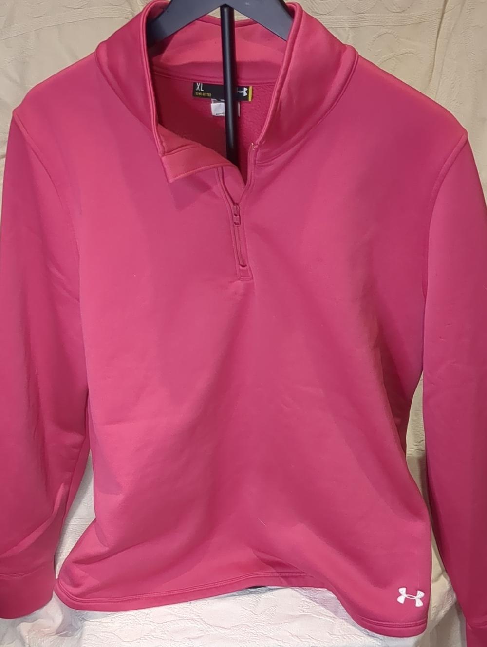 Under Armour Hot Pink Quarter-Zip Pullover